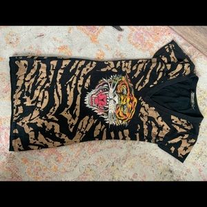 Early 2000’s Ed Hardy Tiger Skater dress